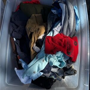 Box of boys size 3-6 month Clothes